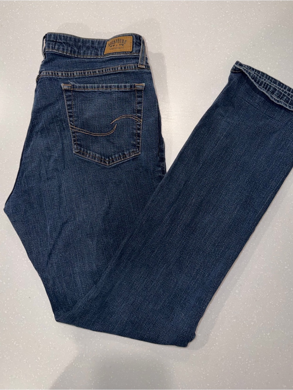 Levi's Women's Straight-Leg Jeans in Dark Blue Denim